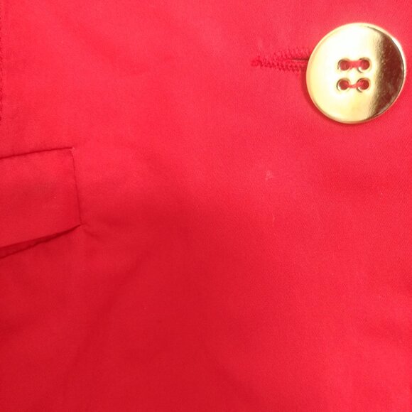 Lida Baday red silk blend lightweight jacket gold buttons 12 - Picture 16 of 16